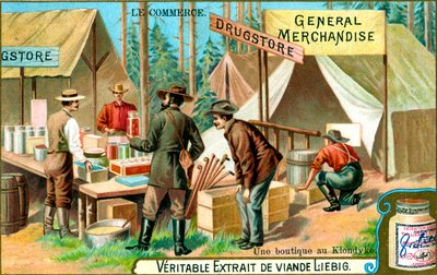 Ein Geschäft in Klondyke, ca. 1900 von Unbekannt