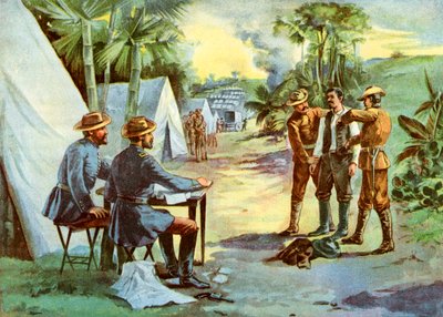Ein spanischer Spion im Lager, Spanisch-Amerikanischer Krieg, 1898 von Unbekannt
