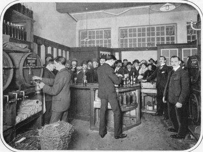 Eine Weinbar am Strand, London um 1903 von Unbekannt