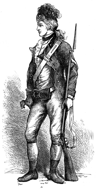Ein echter amerikanischer Scharfschütze, um 1776-1780, um 1880 von Unbekannt