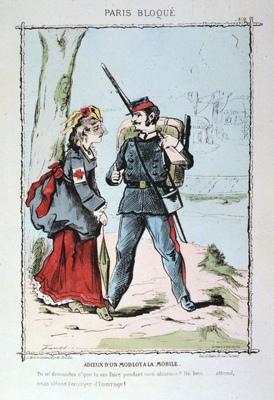 Adieux dun Moblot a la Mobile, 1870-1871 von Unbekannt