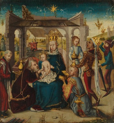 Anbetung der Könige, ca. 1470-90 von Unbekannt