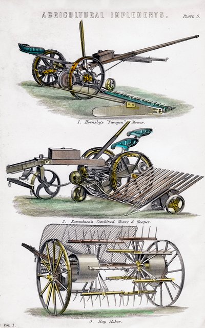 Landwirtschaftliche Geräte, 19. Jahrhundert von Unbekannt