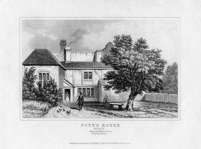 Haus von Alexander Pope, Binfield, Berkshire, Mitte des 19. Jahrhunderts von Unbekannt
