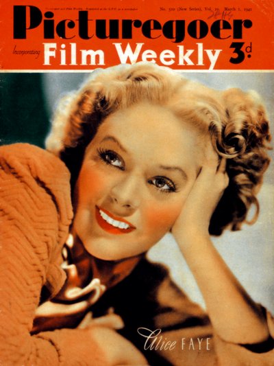 Alice Faye 1915-1998, amerikanische Schauspielerin von Unbekannt