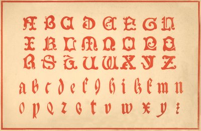Alphabet, Buchstaben A-Z, Groß- und Kleinbuchstaben von Unbekannt