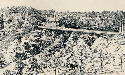Alum Chine Hängebrücke, 1929 von Unbekannt