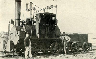 Eine frühe Bergwerkslokomotive, ca. 1930 von Unbekannt