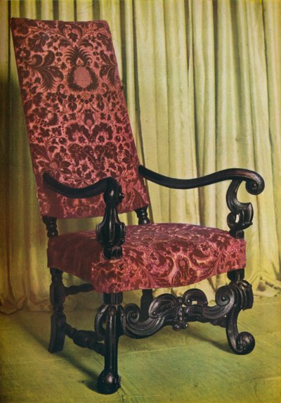 Ein gepolsterter Sessel, um 1680 von Unbekannt