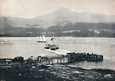 Arran - Brodick Pier und Goatfell, 1895 von Unbekannt