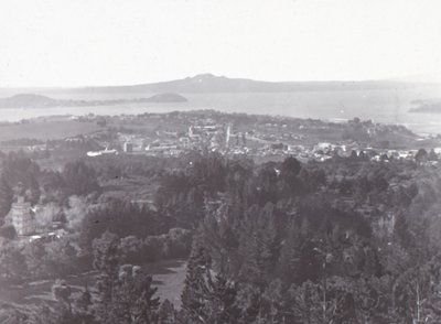 Auckland, vom Mount Eden, spätes 19. - frühes 20. Jahrhundert von Unbekannt