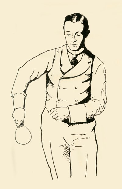 Rückhand-Aufschlag von der rechten Seite, 1902 von Unbekannt