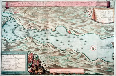 Schlacht von Vigo Bay, Spanien, 12. Oktober 1702 von Unbekannt