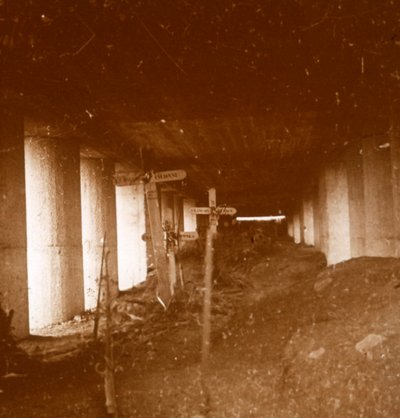 Bajonettgraben, Verdun, Nordfrankreich, ca. 1916-1918 von Unbekannt