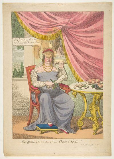 Bergamipflaumen oder Ausgewählte Früchte, Oktober 1820 von Unbekannt
