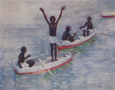 Schwarze Jungen auf Barbados, 1924 von Unbekannt