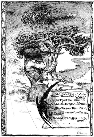 Blase, Blase, du Winterwind, 1895 von Unbekannt
