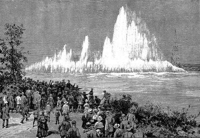 Sprengung von Flood Rock, 1885 von Unbekannt
