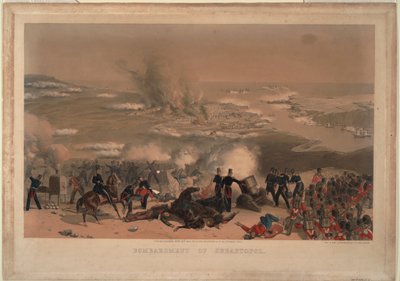 Bombardierung von Sewastopol, 1854 von Unbekannt