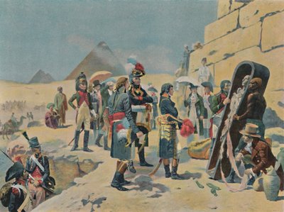 Bonaparte mit den Gelehrten in Ägypten, um 1801, 1896 von Unbekannt