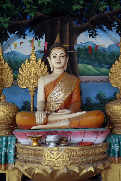 Buddha-Statue in einem Khmer-Tempel. Kambodscha von Unbekannt
