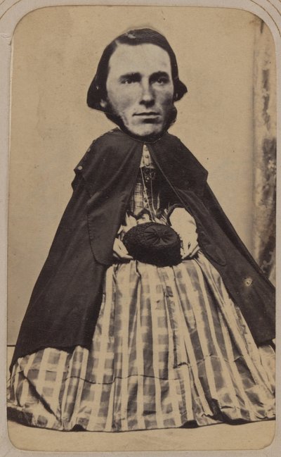 Carte-de-visite-Album mit Collage-Porträts von Unbekannt