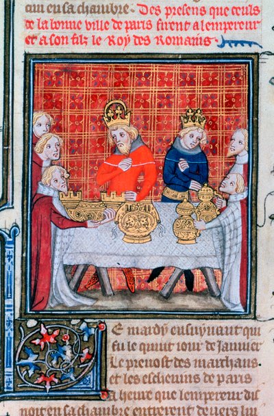 Karl IV. empfängt Geschenke, 1375-1379 von Unbekannt