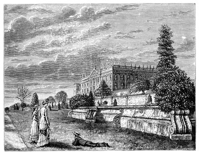 Chatsworth House von Südwesten, 1900 von Unbekannt