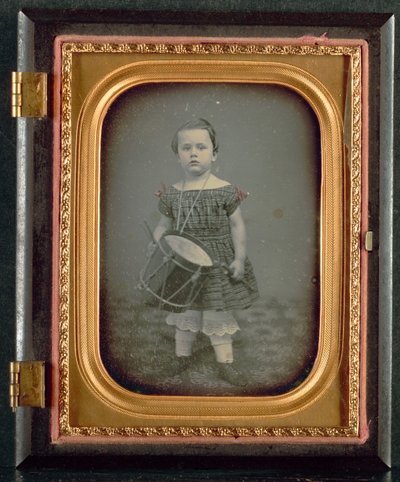 Kind mit Trommel, 1850er Jahre von Unbekannt