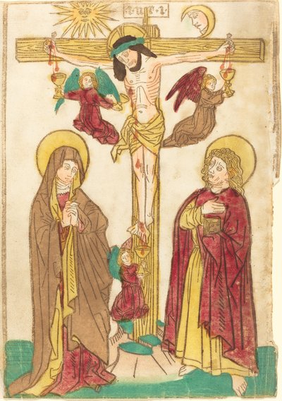 Christus am Kreuz mit Engeln, 1460-1465 von Unbekannt