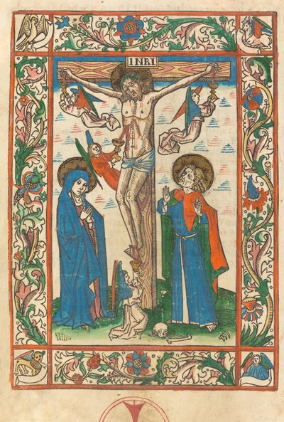 Christus am Kreuz mit Engeln von Unbekannt
