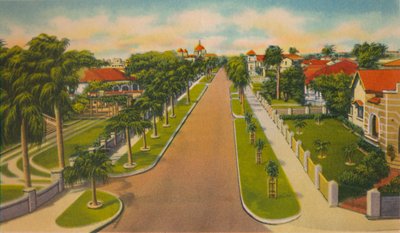 Colombia Avenue, Barranquilla, ca. 1940er Jahre von Unbekannt