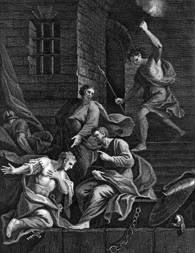 Bekehrung des Gefängniswärters, 1815 von Unbekannt