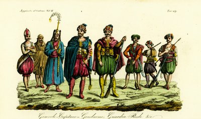 Kostüme der Berbersoldaten, Tunis von Unbekannt