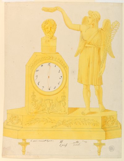 Entwurf für eine Uhr von Unbekannt