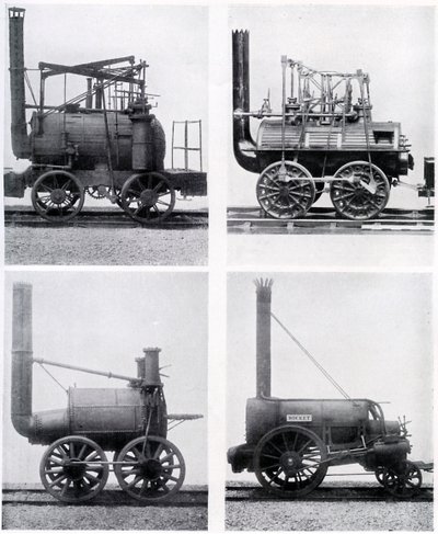 Frühe Lokomotiven, 19. Jahrhundert, um 1920 von Unbekannt
