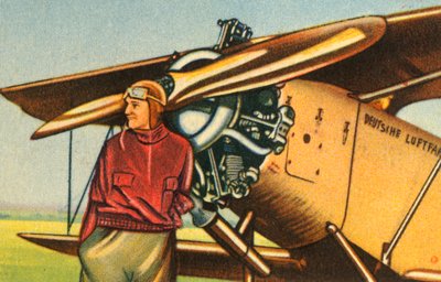 Elly Beinhorn mit ihrem Flugzeug, 1932 von Unbekannt