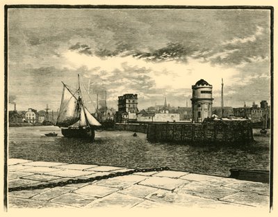Eingang zum Hafen von Douglas, 1898 von Unbekannt