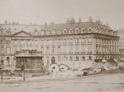 Gefallene Säule, Place Vendome, Paris, 1871 von Unbekannt