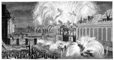 Feuerwerk, Straßburg, 1744, 1885 von Unbekannt