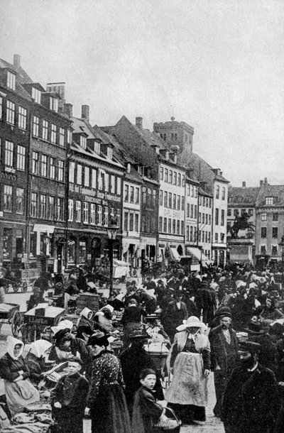 Fischmarkt, Kopenhagen, um 1922 von Unbekannt