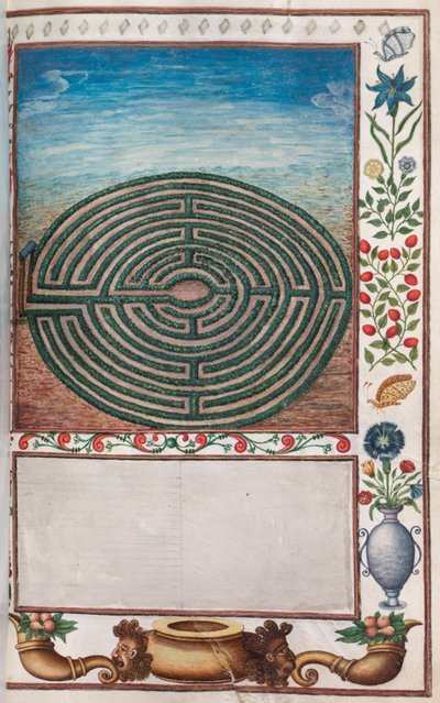 Florilegium: Seite 15 recto Labyrinthgarten von Unbekannt