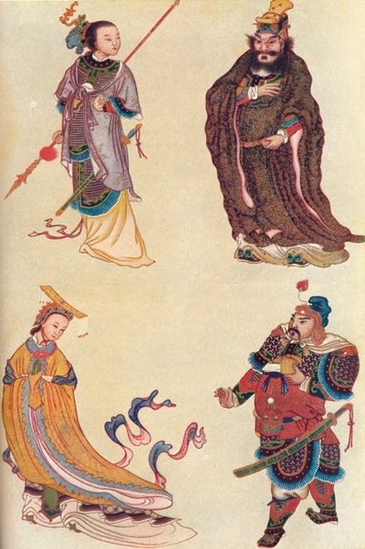 Vier berühmte Figuren der chinesischen Geschichte, 1907 von Unbekannt