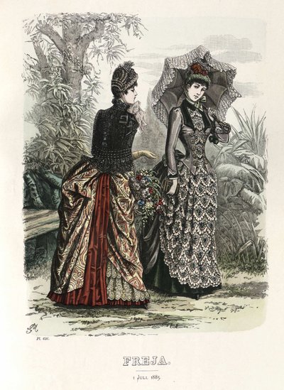 Freja illustrierte skandinavische Modezeitung 1885, Illustration Nr. 13 von Unbekannt