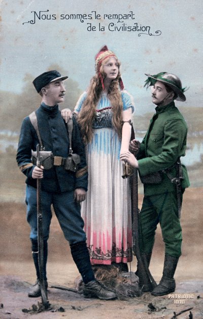 Französische Postkarte aus dem Ersten Weltkrieg, 1914-1918 von Unbekannt