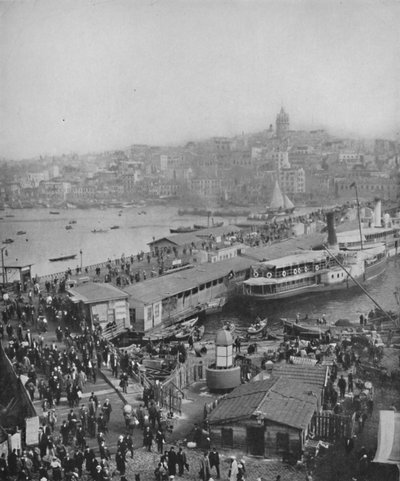 Galata-Brücke, die Galata und Pera verbindet, 1913 von Unbekannt