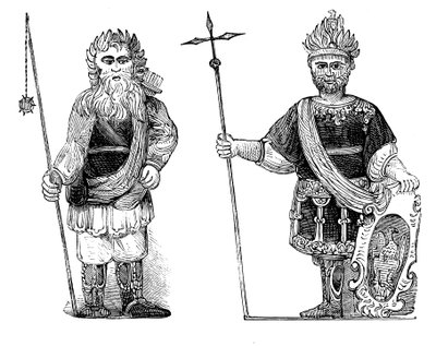 Gog und Magog, Guildhall, London, ca. 1902 von Unbekannt