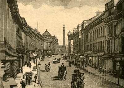 Grey Street, Newcastle-on-Tyne, ca. 1890 von Unbekannt