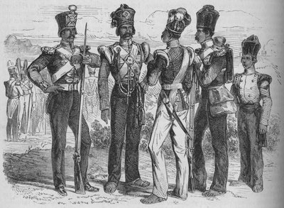Gruppe von Sepoys, ca. 1880 von Unbekannt
