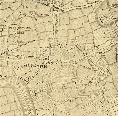 Hammersmith im Jahr 1746, ca. 1878 von Unbekannt